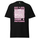 Anime Just a Girl Sketching Tee - Max & Co Tees