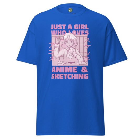 Anime Just a Girl Sketching Tee - Max & Co Tees