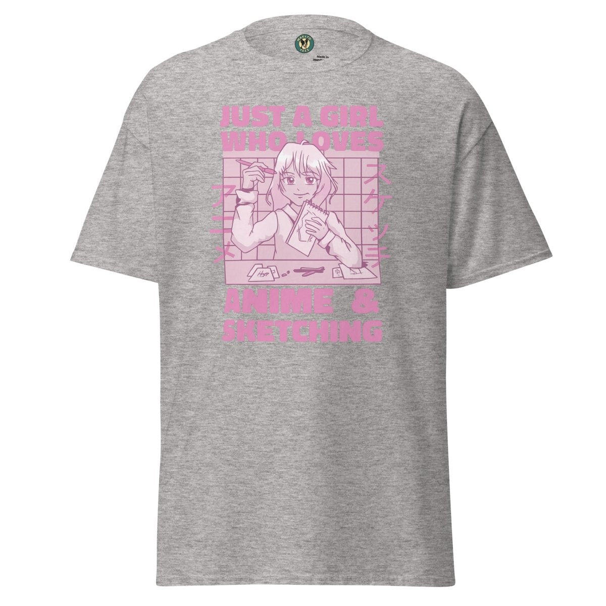 Anime Just a Girl Sketching Tee - Max & Co Tees
