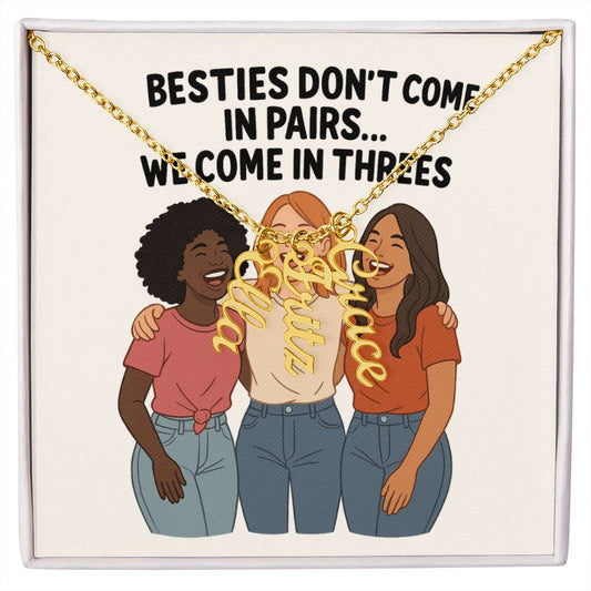 Beasties Multi - Vertical Name Necklace - Max & Co Tees