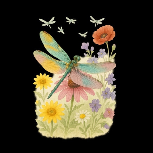 Dragonfly Flowers Tee - Max & Co Tees