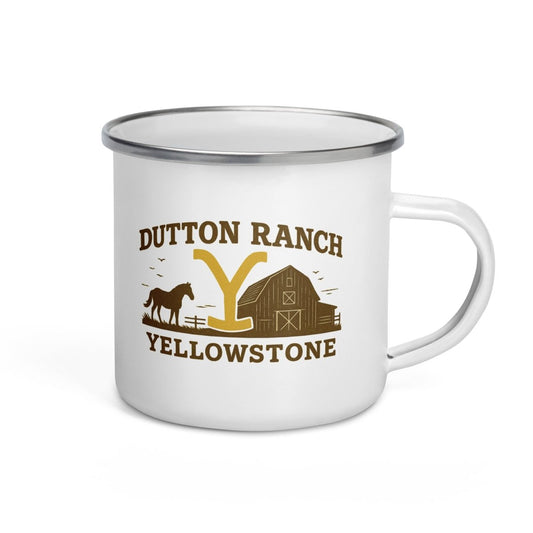 Dutton Ranch White Enamel Mug - Max & Co Tees