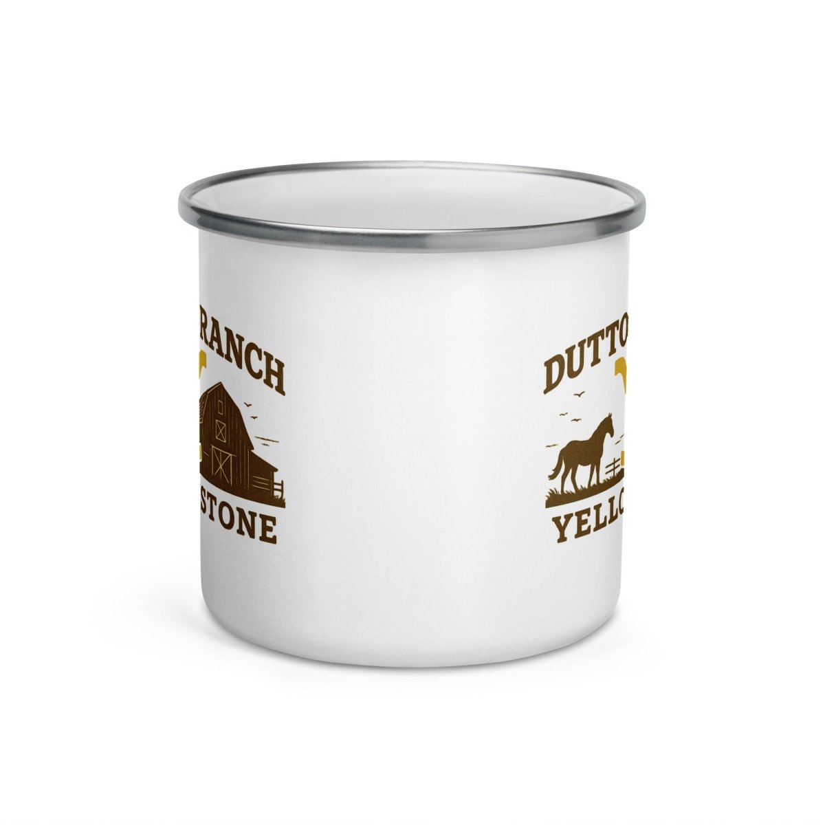 Dutton Ranch White Enamel Mug - Max & Co Tees