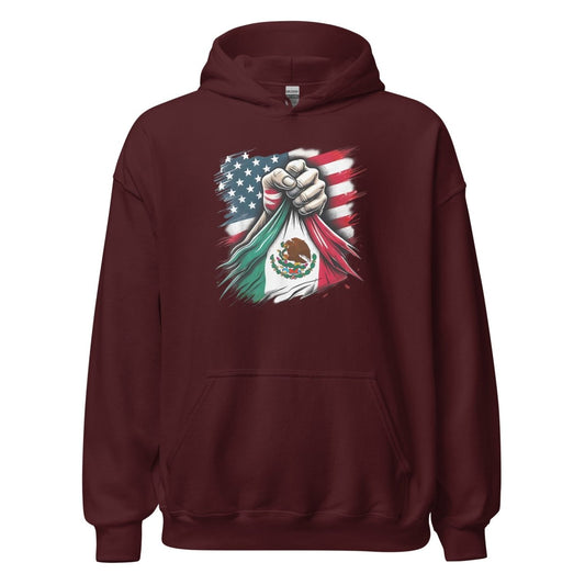 ¡Fuerza México! Hand Flag Hoodie - Max & Co Tees
