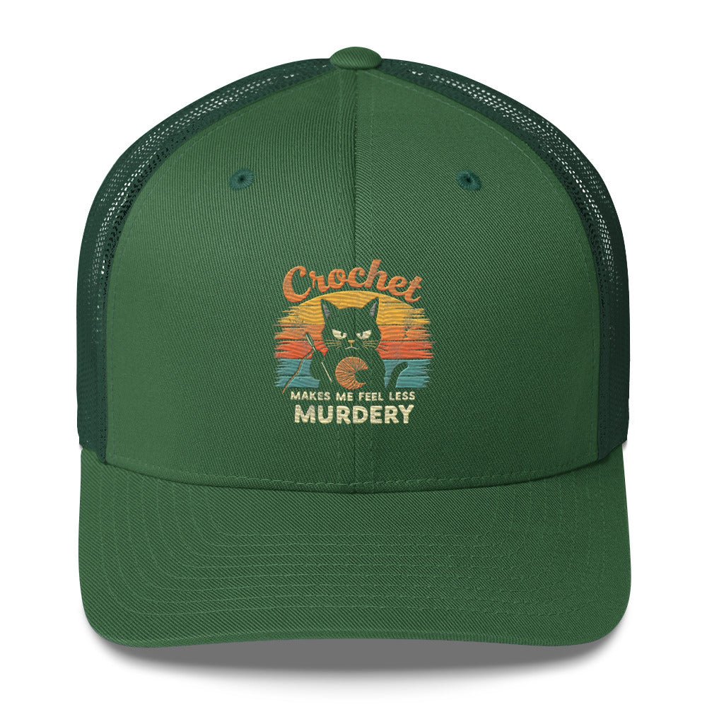 Funny X Crochet Embroidered Trucker Cap - Max & Co Tees