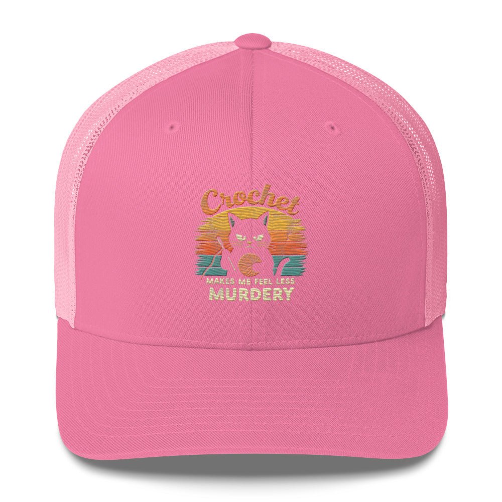 Funny X Crochet Embroidered Trucker Cap - Max & Co Tees