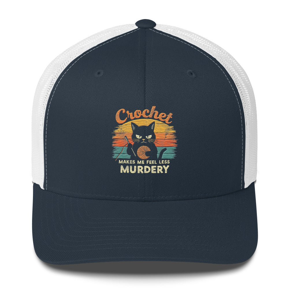 Funny X Crochet Embroidered Trucker Cap - Max & Co Tees