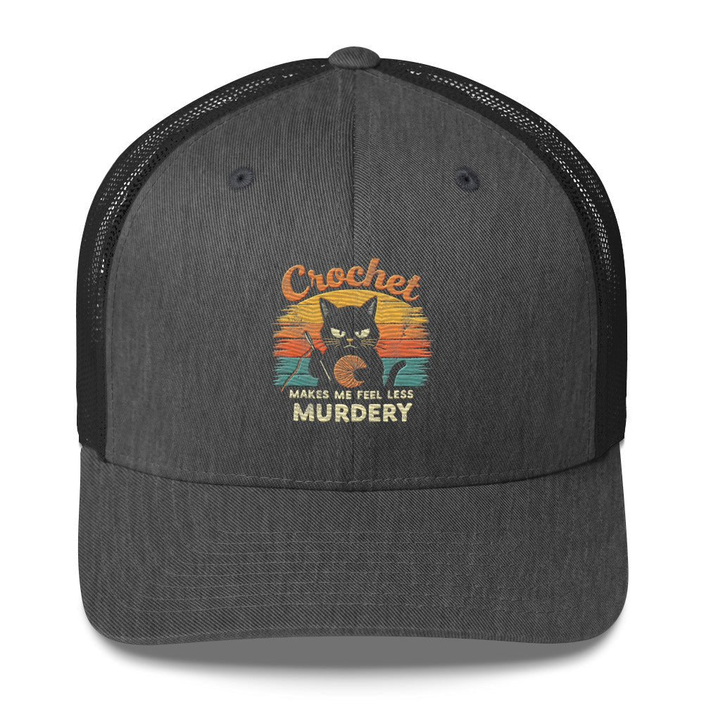 Funny X Crochet Embroidered Trucker Cap - Max & Co Tees