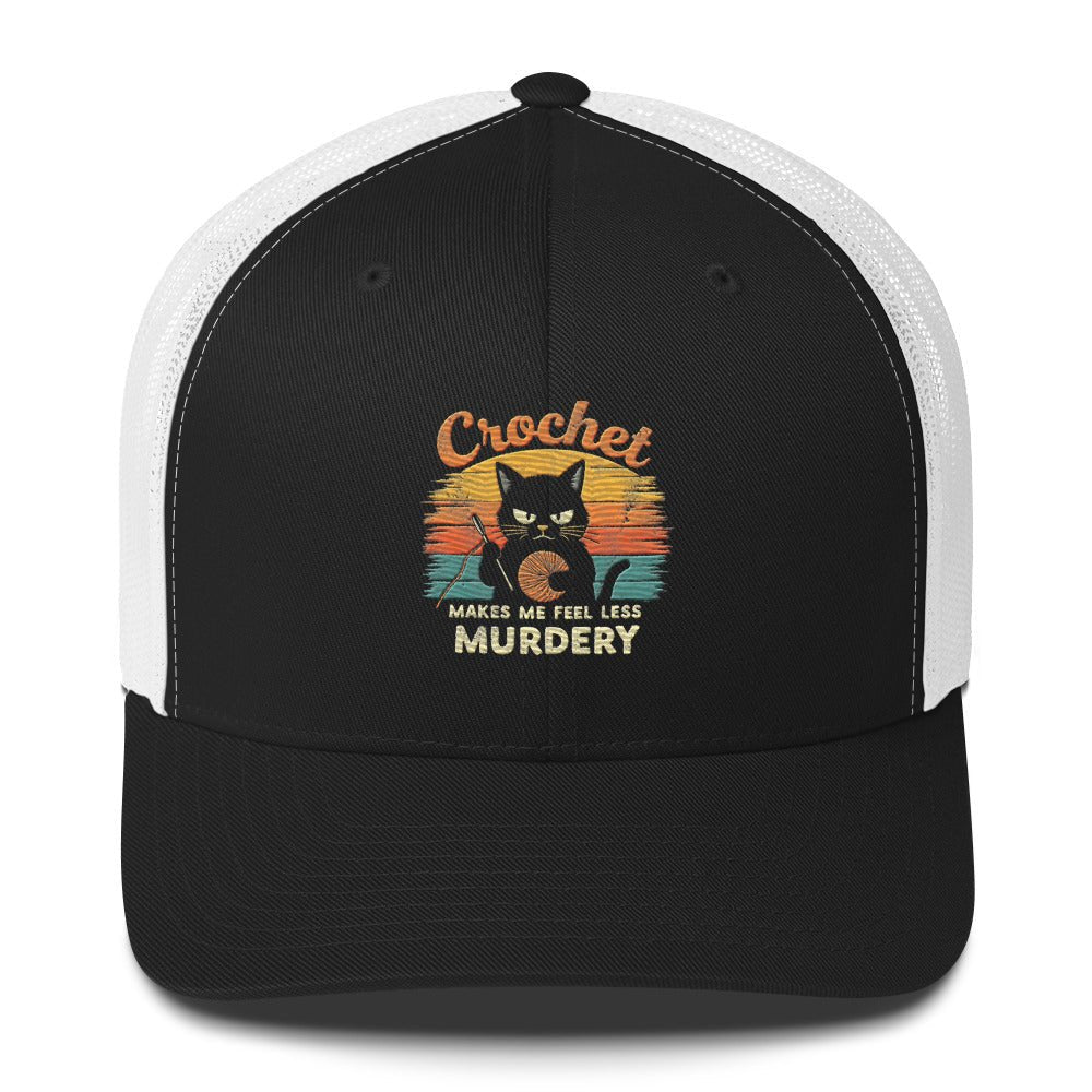 Funny X Crochet Embroidered Trucker Cap - Max & Co Tees