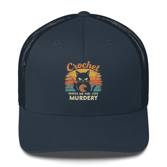 Funny X Crochet Embroidered Trucker Cap - Max & Co Tees