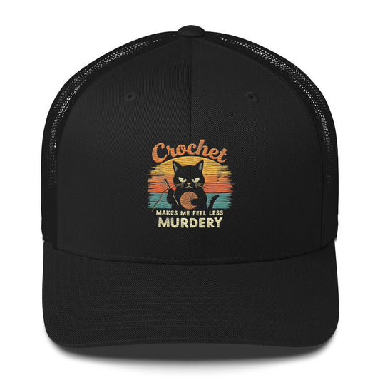 Funny X Crochet Embroidered Trucker Cap - Max & Co Tees