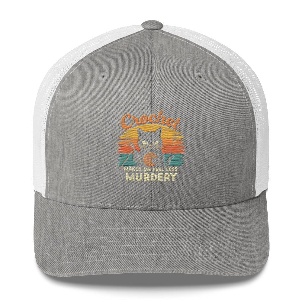 Funny X Crochet Embroidered Trucker Cap - Max & Co Tees