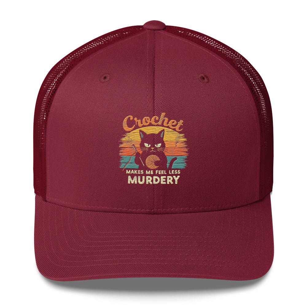 Funny X Crochet Embroidered Trucker Cap - Max & Co Tees