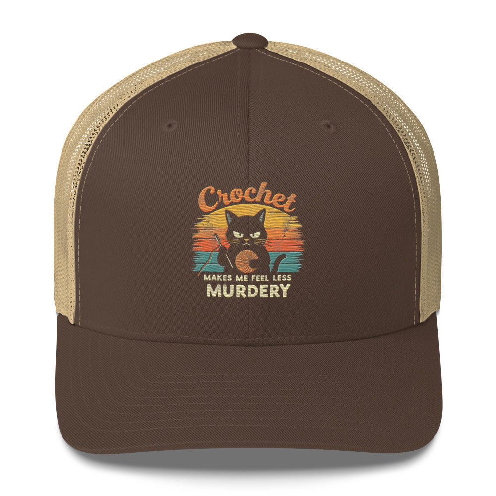 Funny X Crochet Embroidered Trucker Cap - Max & Co Tees