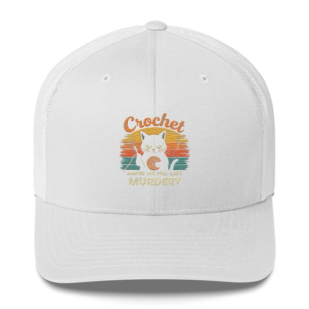 Funny X Crochet Embroidered Trucker Cap - Max & Co Tees