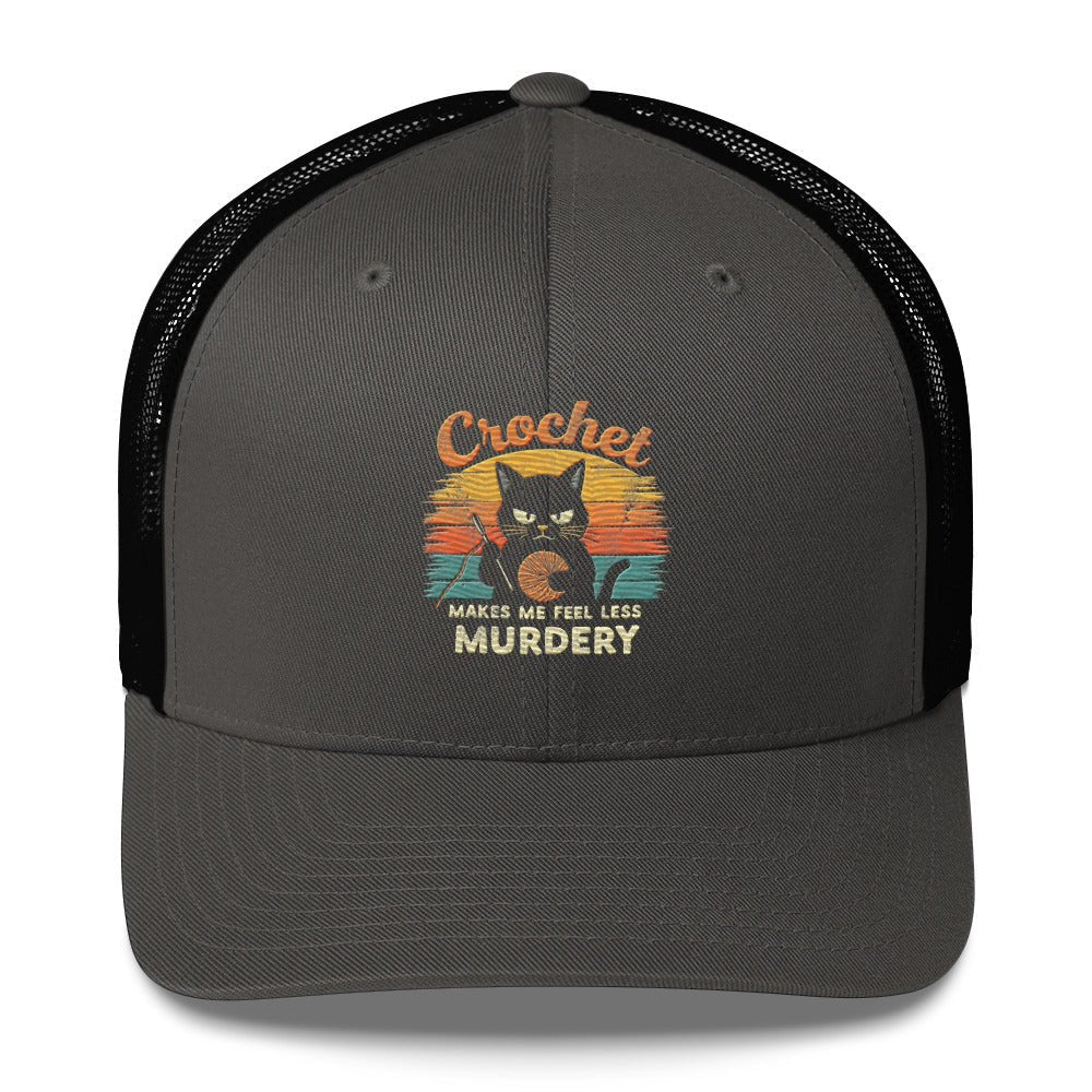Funny X Crochet Embroidered Trucker Cap - Max & Co Tees