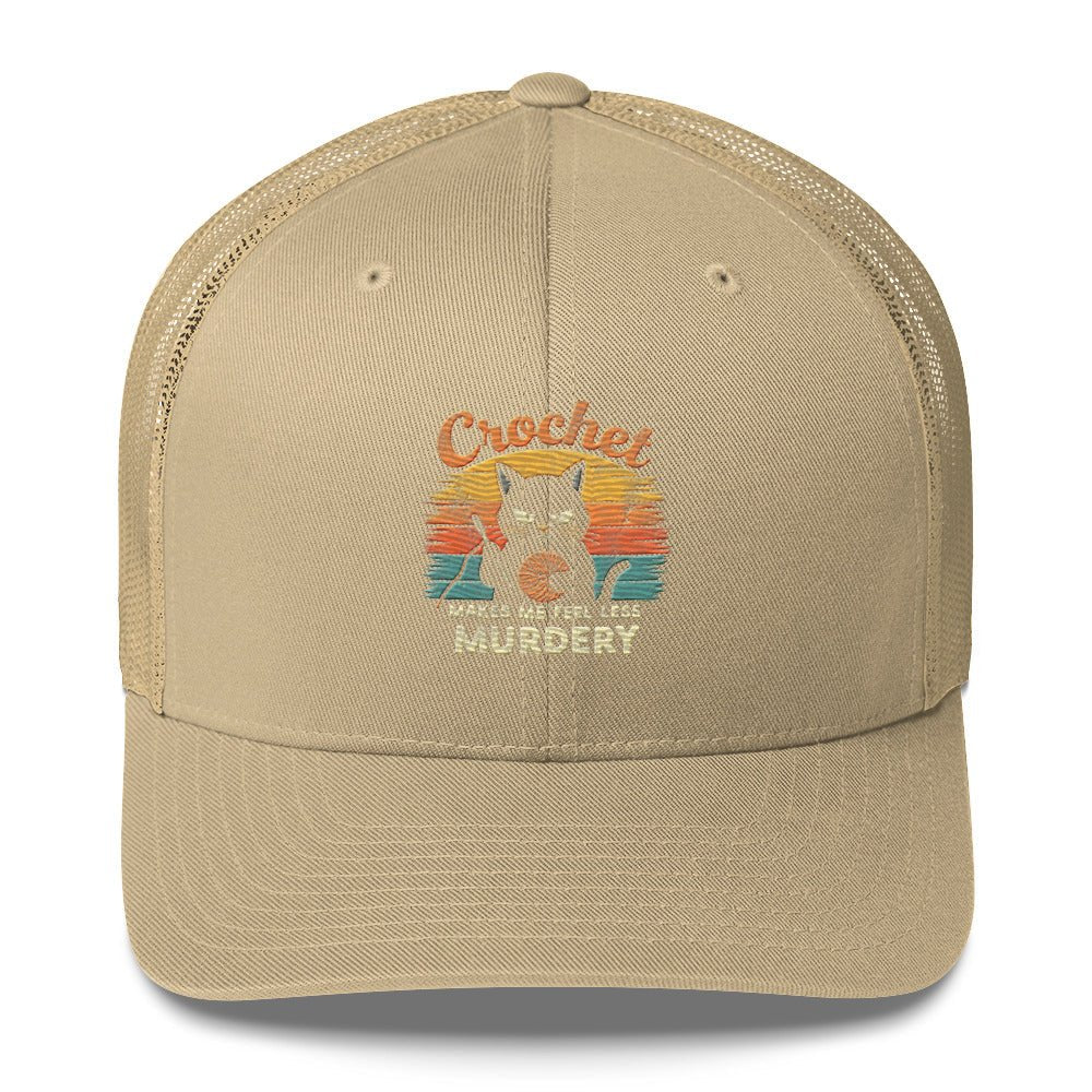 Funny X Crochet Embroidered Trucker Cap - Max & Co Tees