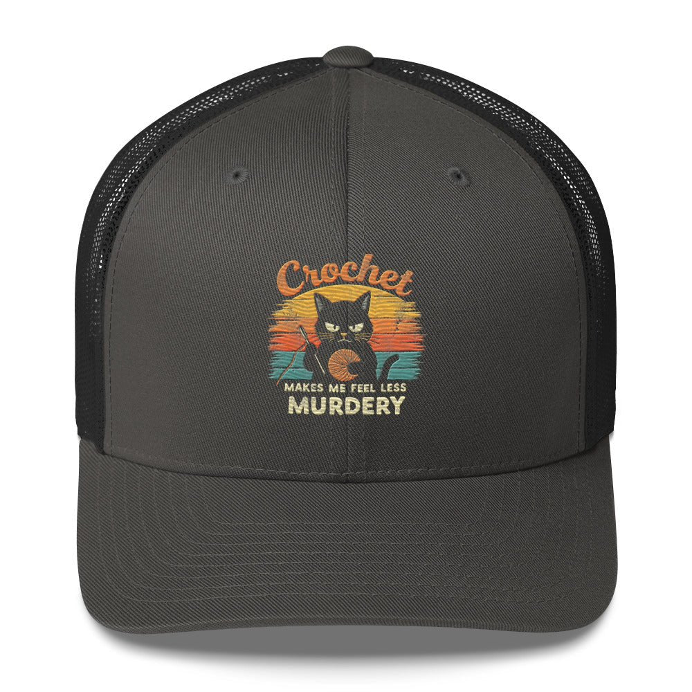 Funny X Crochet Embroidered Trucker Cap - Max & Co Tees