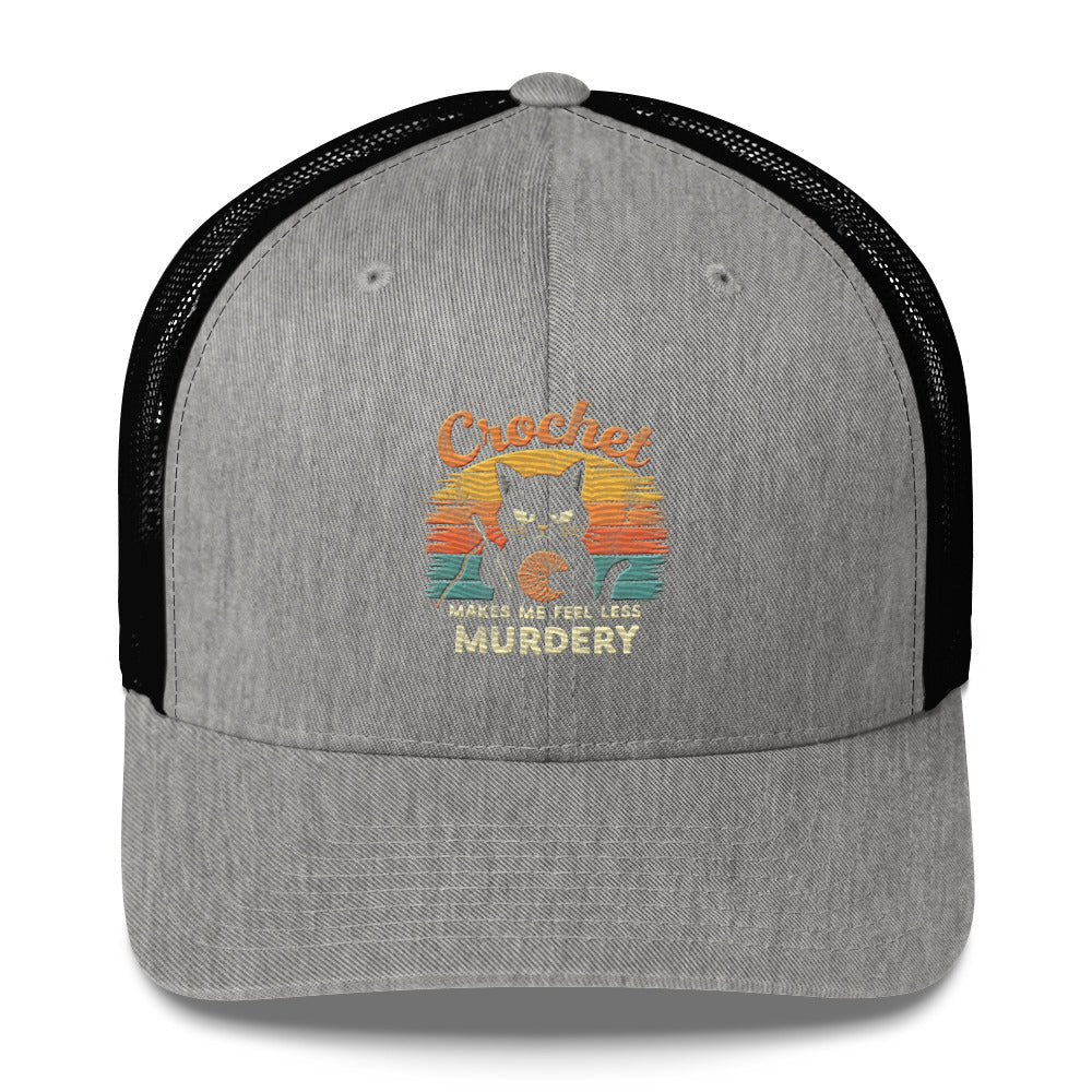Funny X Crochet Embroidered Trucker Cap - Max & Co Tees