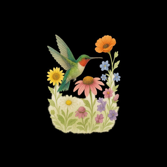 Hummingbird Flowers Tee - Max & Co Tees