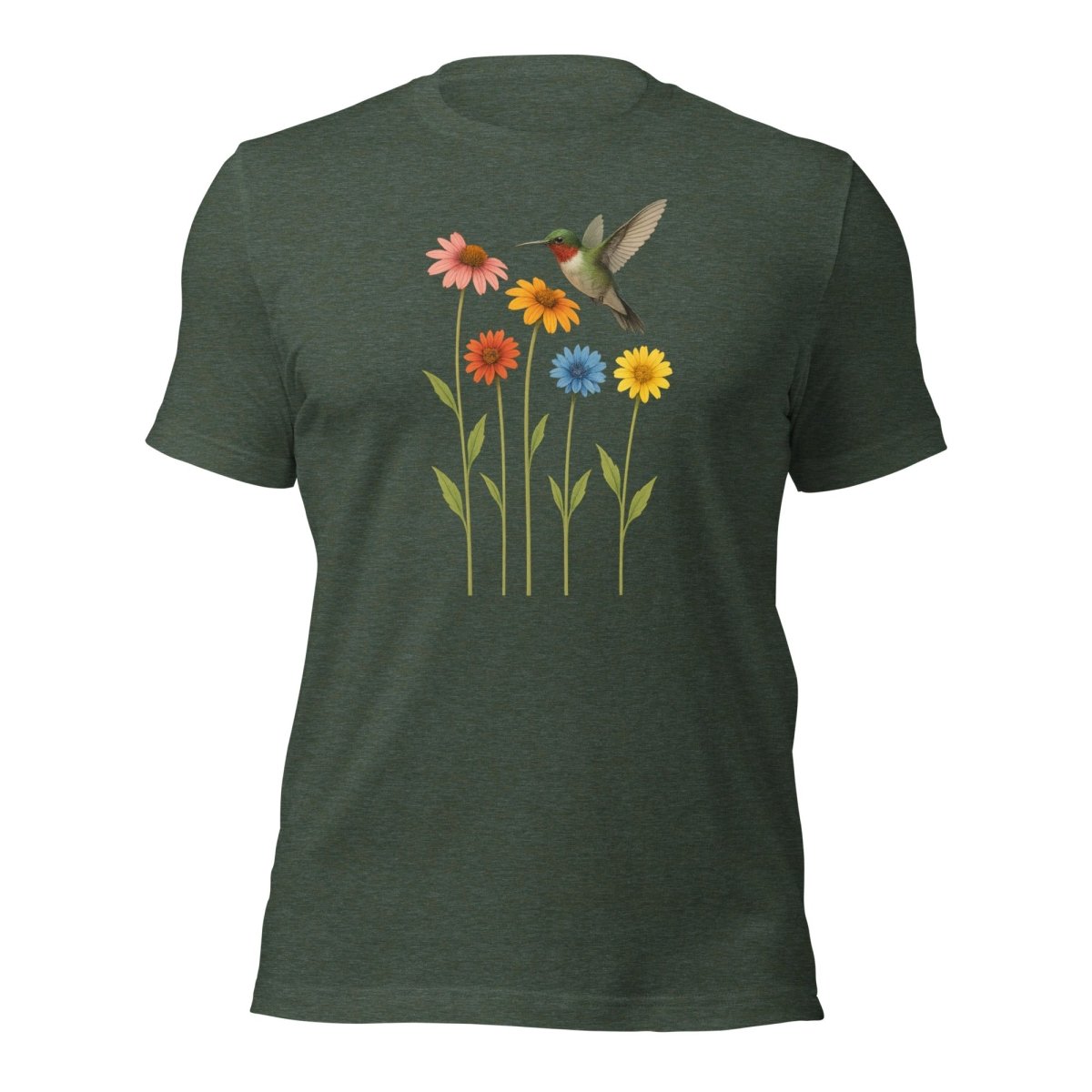 Hummingbird Stem Flowers Tee - Max & Co Tees