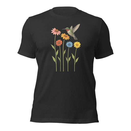 Hummingbird Stem Flowers Tee - Max & Co Tees
