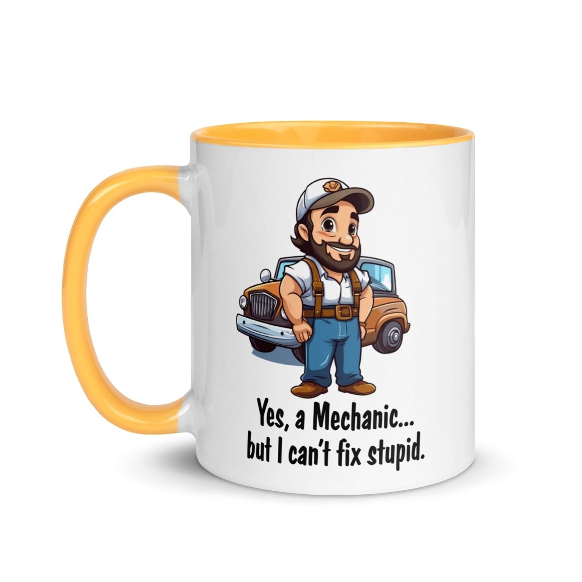 Humor Mechanic Stupid Inner Color Mug - Max & Co Tees