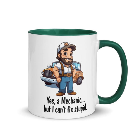 Humor Mechanic Stupid Inner Color Mug - Max & Co Tees