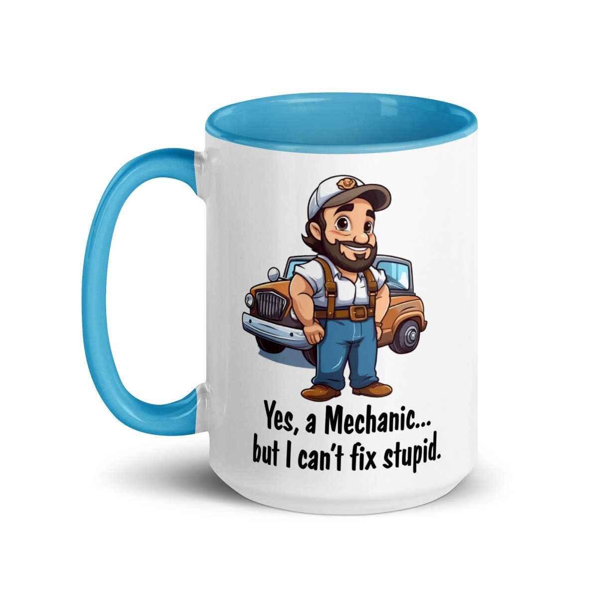 Humor Mechanic Stupid Inner Color Mug - Max & Co Tees