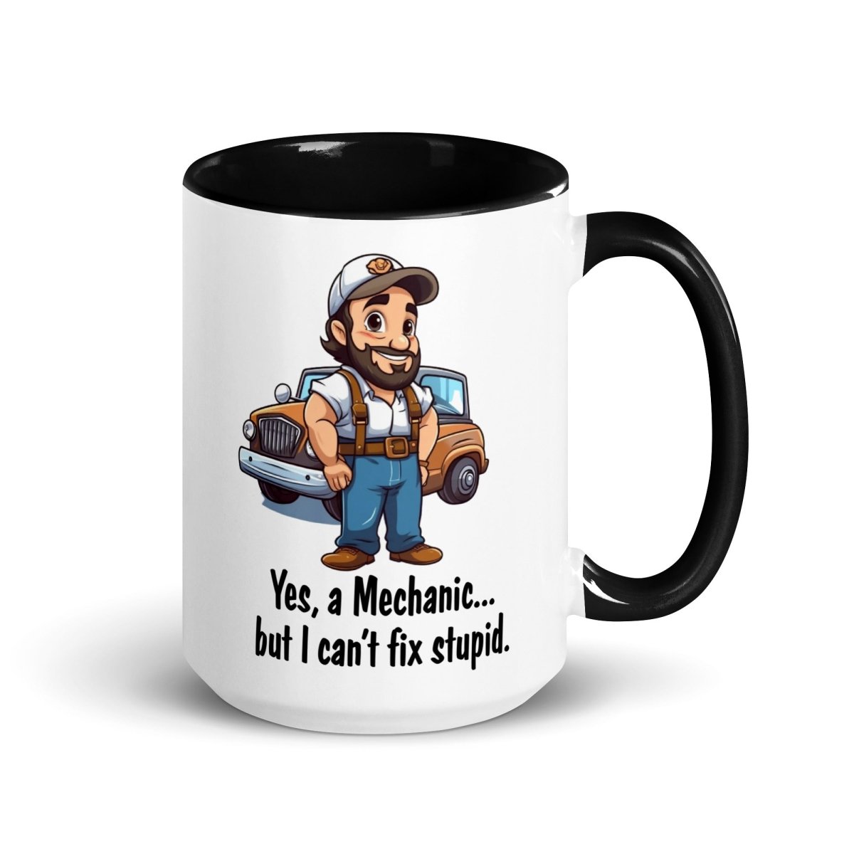 Humor Mechanic Stupid Inner Color Mug - Max & Co Tees