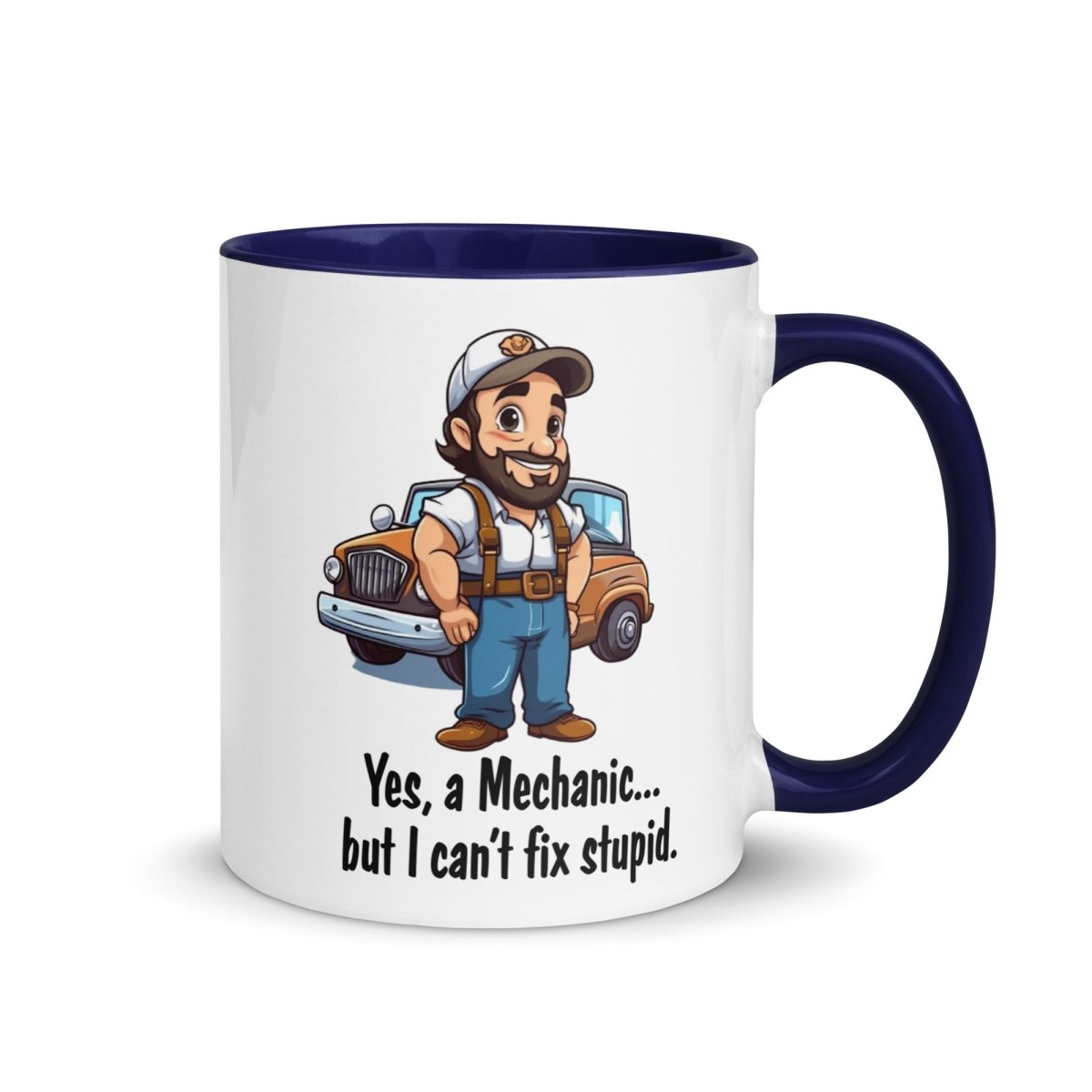 Humor Mechanic Stupid Inner Color Mug - Max & Co Tees