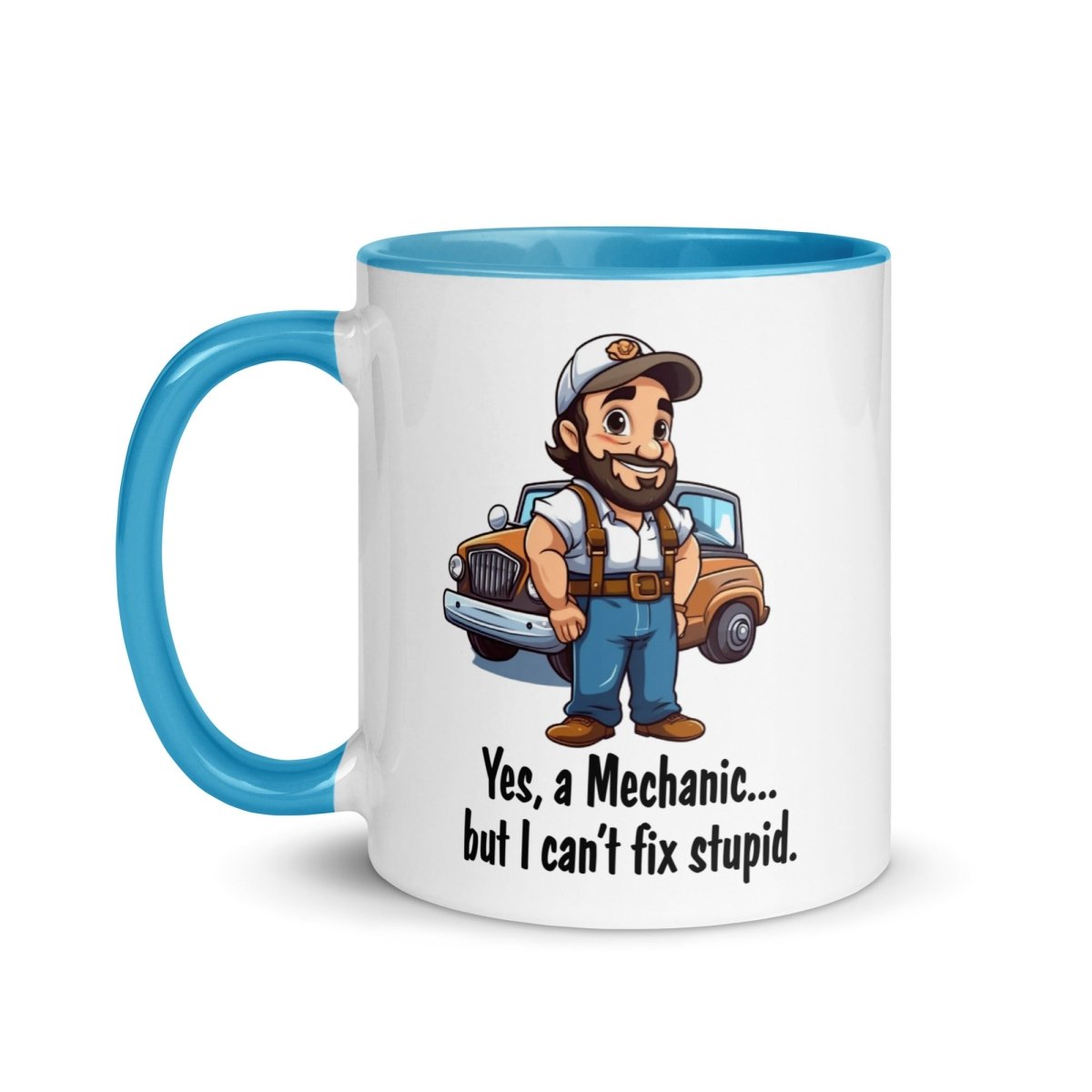 Humor Mechanic Stupid Inner Color Mug - Max & Co Tees
