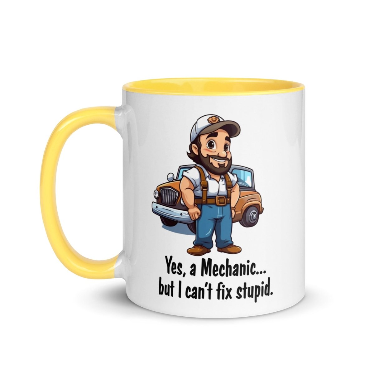 Humor Mechanic Stupid Inner Color Mug - Max & Co Tees