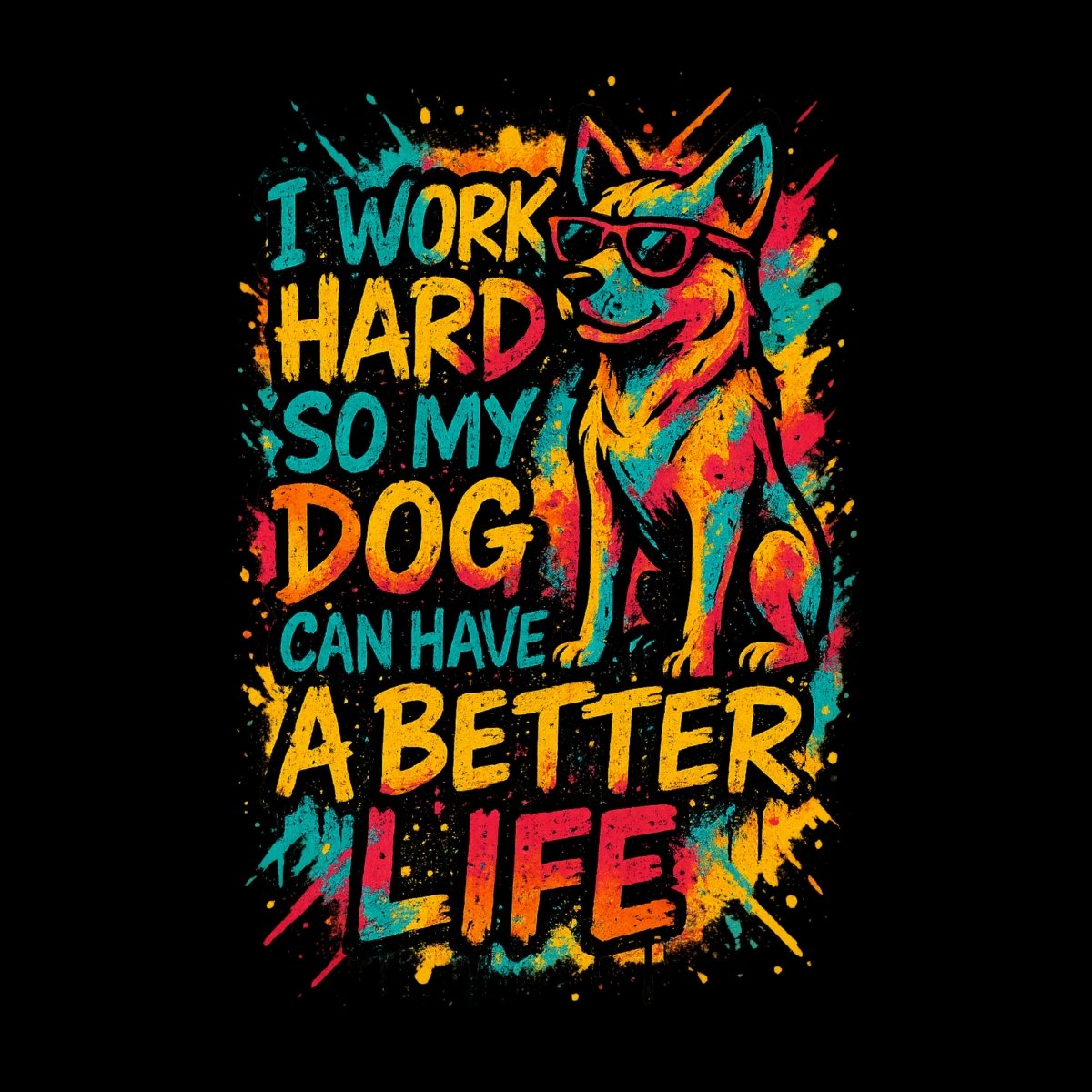 Max & Friends "I Work Hard" Tee - Max & Co Tees