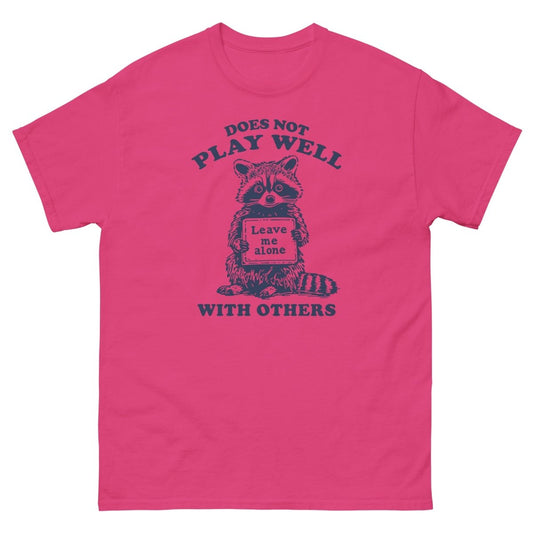 Max & Friends Racoon Play Well Tee - Max & Co Tees