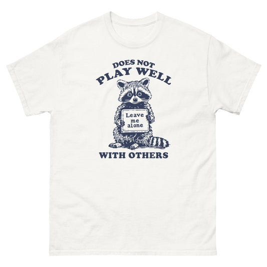 Max & Friends Racoon Play Well Tee - Max & Co Tees