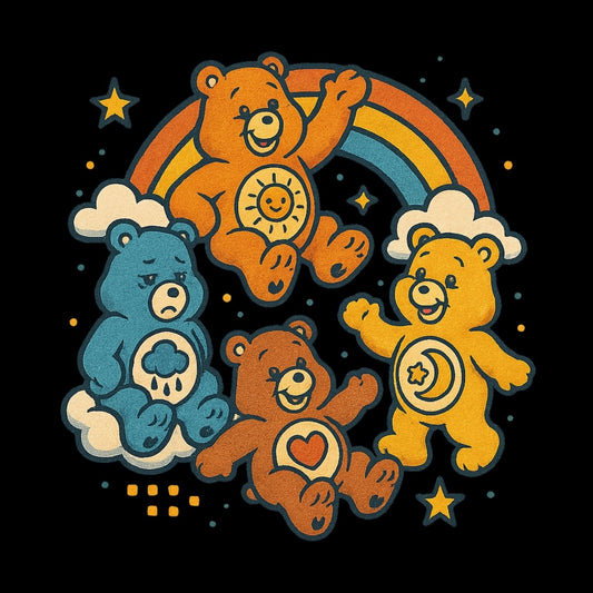 Retro Bears Rainbow Hoodie - Max & Co Tees