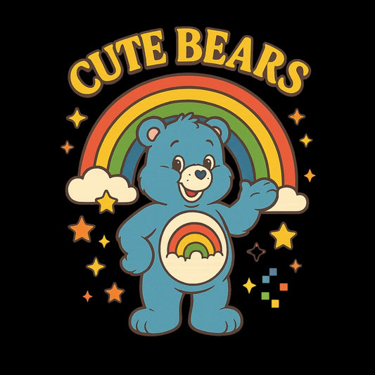 Retro Happy Bear Hoodie - Max & Co Tees