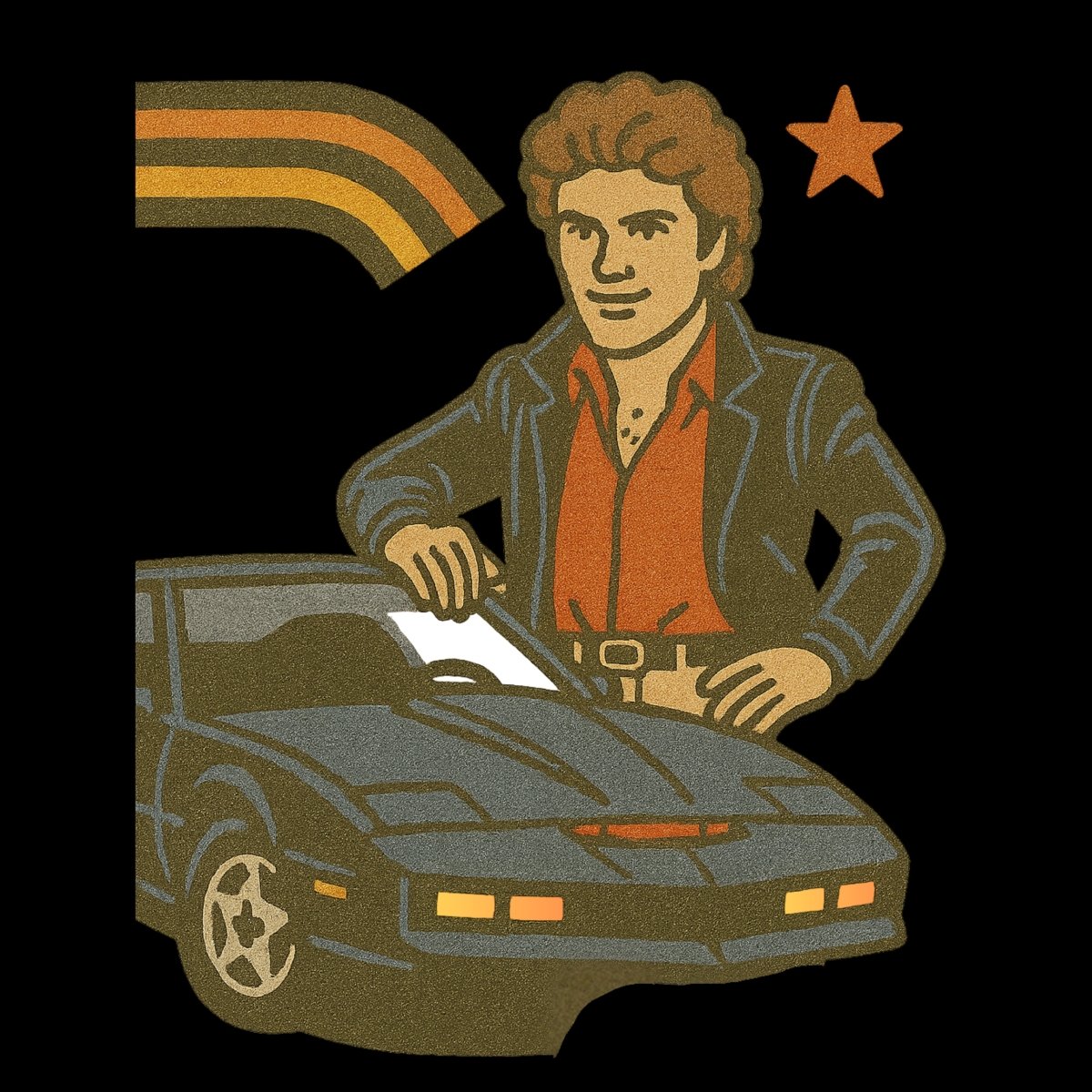 Retro Knight and Kit Tee - Max & Co Tees
