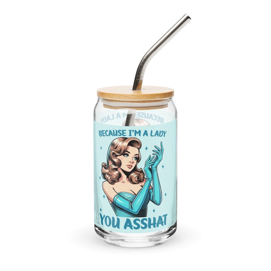 Sassy Asshat Can - Shaped Glass - Max & Co Tees