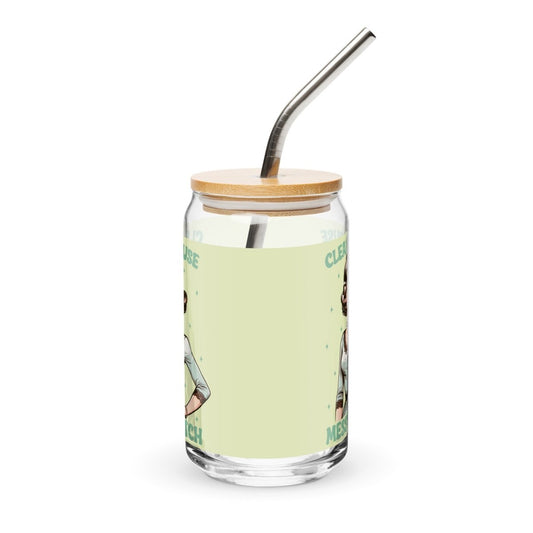 Sassy Clean House Messy Can - Shaped Glass - Max & Co Tees