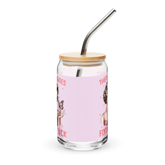 Sassy Flying Fu#$ Can - Shaped Glass - Max & Co Tees