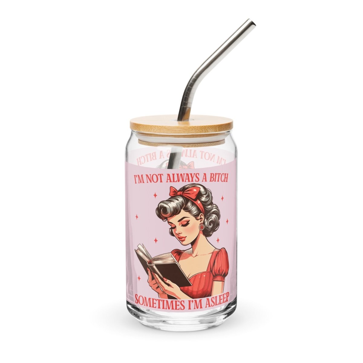 Sassy No Always a B@#$h Can - Shaped Glass - Max & Co Tees