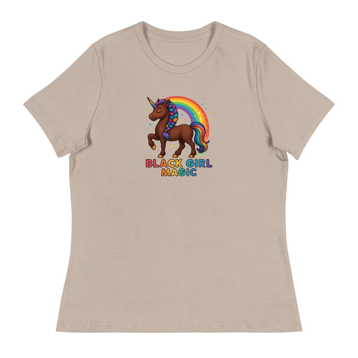 Women's Unicorn Black Girl Prance Tee - Max & Co Tees