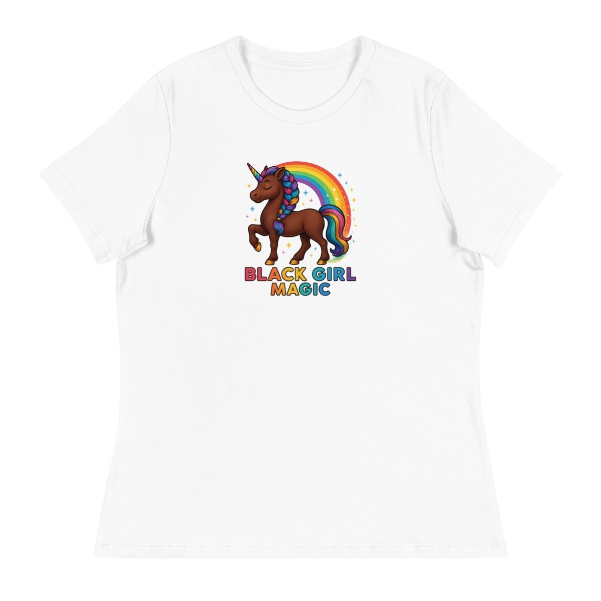 Women's Unicorn Black Girl Prance Tee - Max & Co Tees