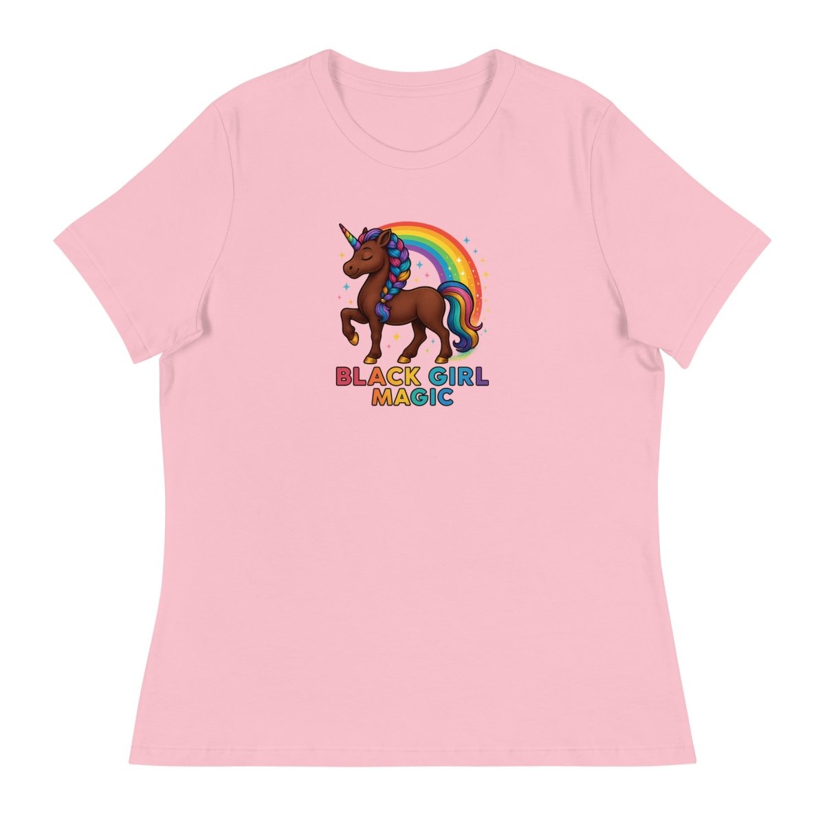 Women's Unicorn Black Girl Prance Tee - Max & Co Tees