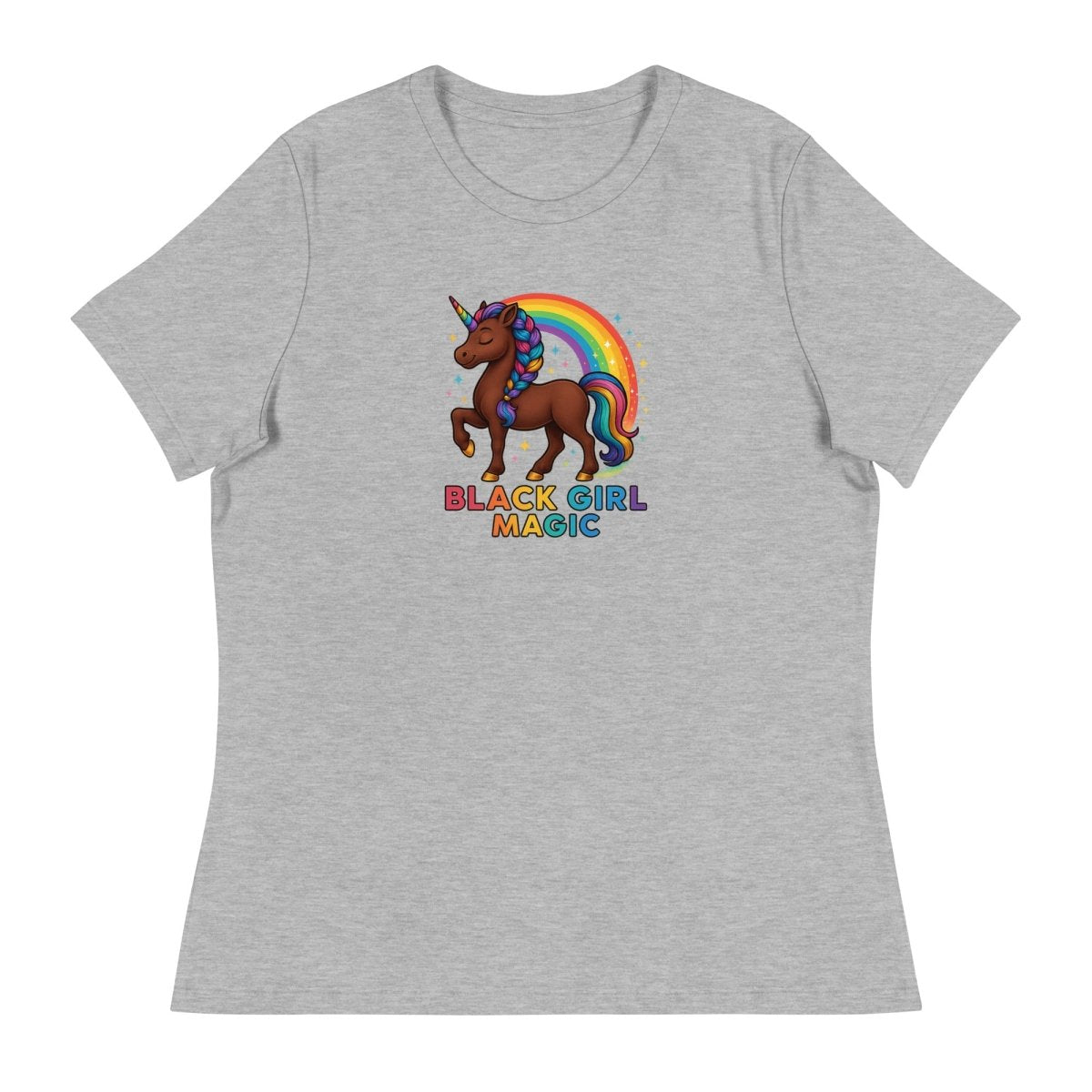 Women's Unicorn Black Girl Prance Tee - Max & Co Tees