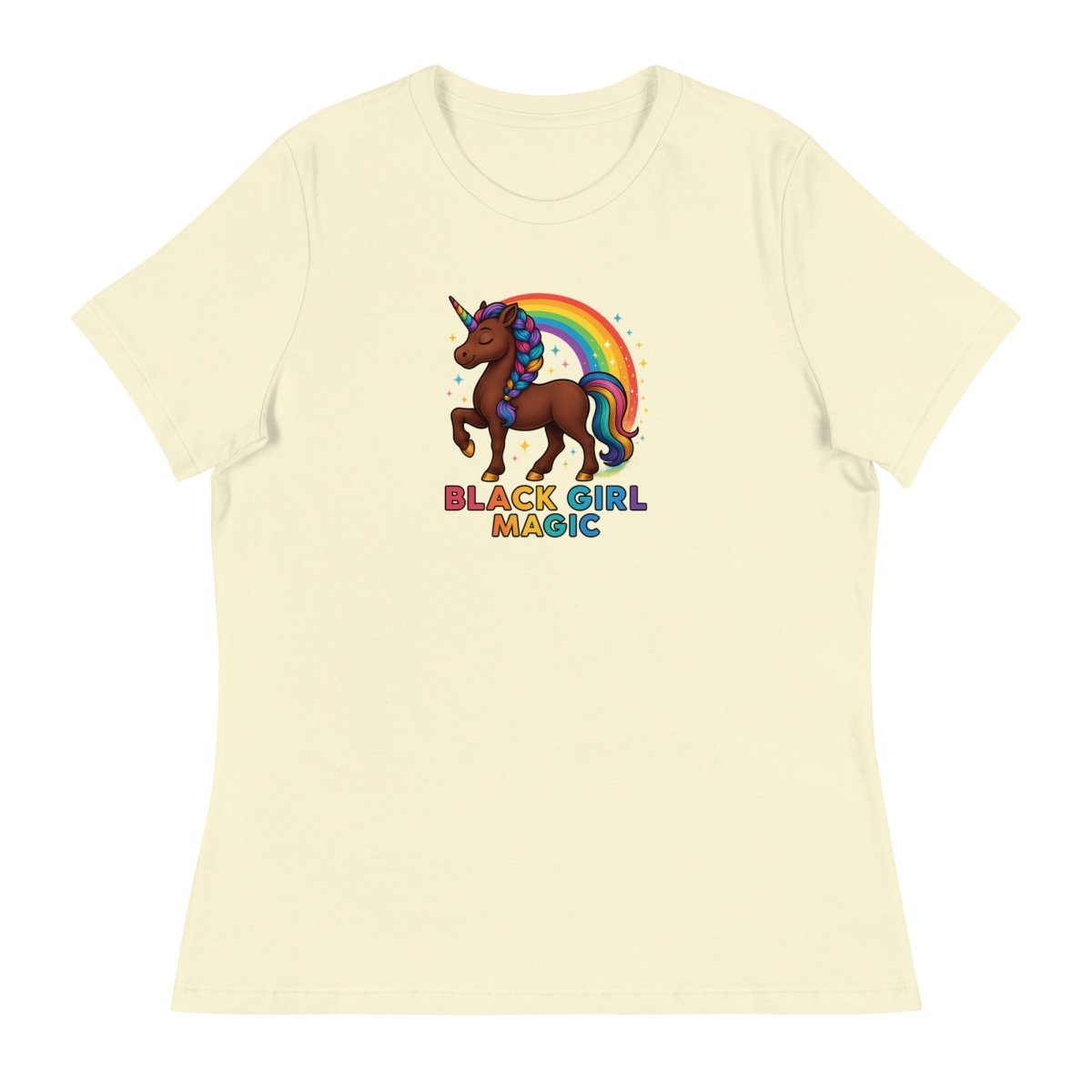 Women's Unicorn Black Girl Prance Tee - Max & Co Tees