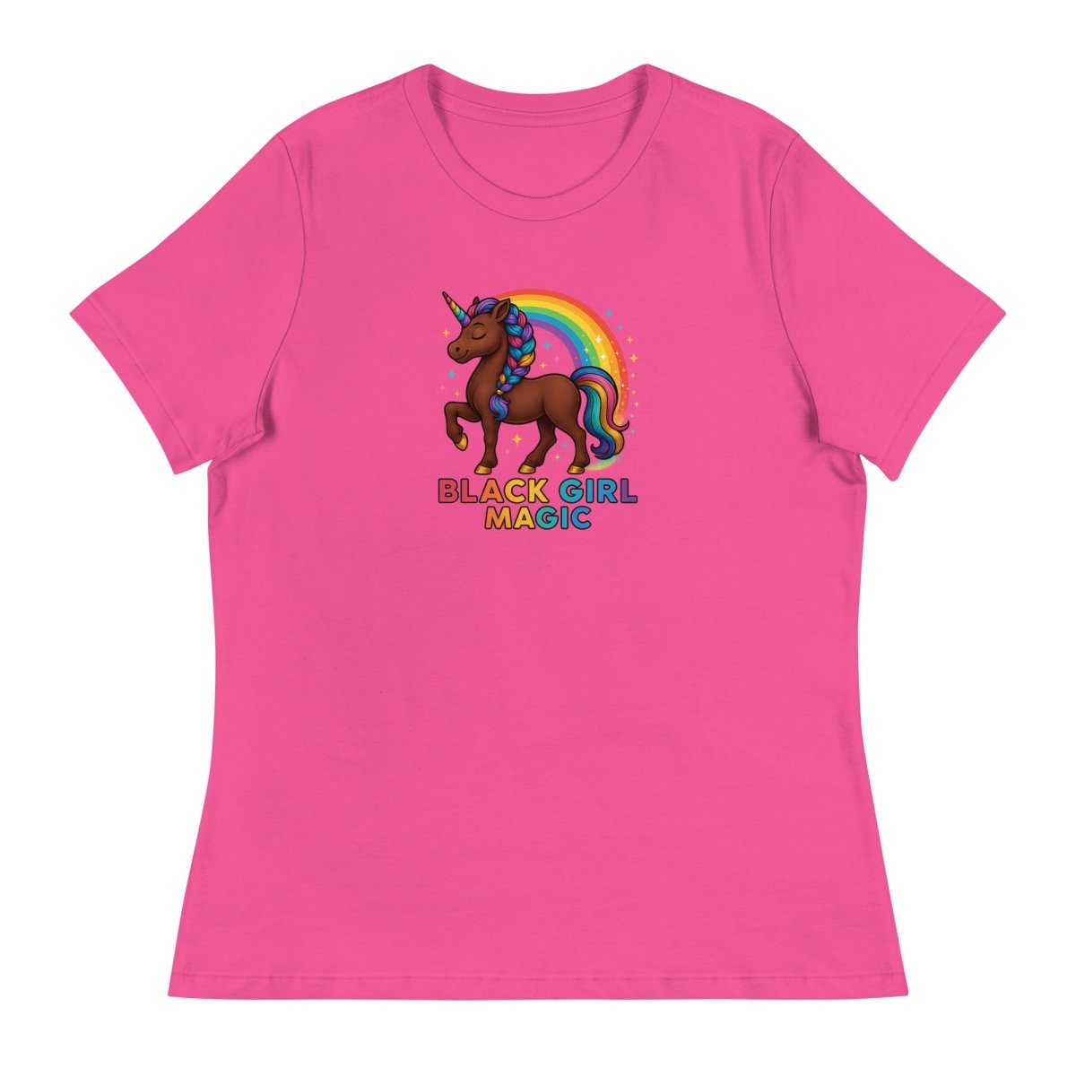 Women's Unicorn Black Girl Prance Tee - Max & Co Tees