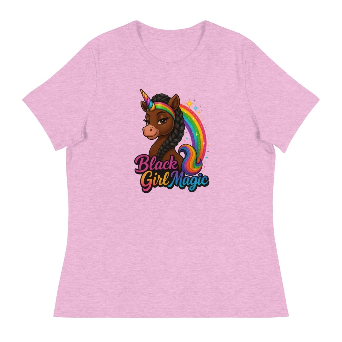 Women's Unicorn Black Girl Rainbow Tee - Max & Co Tees